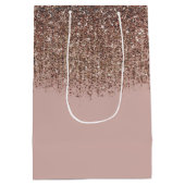 Taupe Blush Roze Rose Bronze Gold Glitter Glam Medium Cadeauzakje (Achterkant)