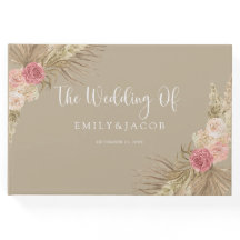 Taupe Boho Bloemen Bruiloft