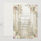 Taupe bosbruiloft Eucalyptus Kaart (Voorkant / Achterkant)