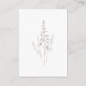 Taupe Botanical Minimal Wedding Website QR Code Informatiekaartje (Achterkant)