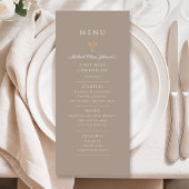Taupe Boy First Communion Menu