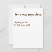 Taupe brown and white diamond pattern RSVP kaartje (Achterkant)