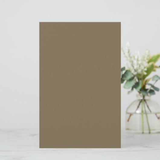 Taupe Brown Color Background  Briefpapier (Staand voorkant)