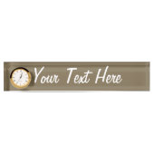 Taupe Brown Color Background Naambordje (Voorkant)