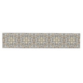Taupe Brown Grey Beige Hip Bohemian Art Motif Medium Tafelloper (Horizontaal)