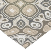 Taupe Brown Grey Beige Hip Bohemian Art Motif Medium Tafelloper (Hoek)