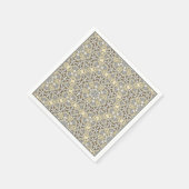 Taupe Brown Grey Beige Mosaic Kaleidoscoop Patroon Servetten (Hoek)
