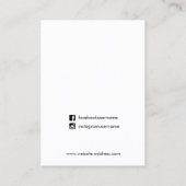 Taupe Brown Leather Earring Display Visitekaartje (Achterkant)