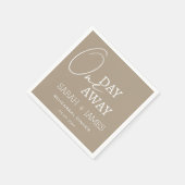 Taupe bruiloft een dag weg repetitie diner servet (Hoek)