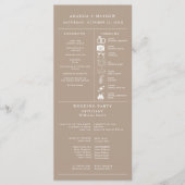 Taupe Bruiloft Infographic Programma (Voorkant)