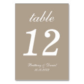 Taupe Bruiloft Kalligrafie Eenvoudig Script Neutra Kaart (Voorkant)