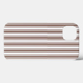 Taupe bruin en witte candy strepen Case-Mate iPho iPhone Case (Achterkant (horizontaal))