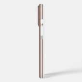 Taupe bruin en witte candy strepen Case-Mate iPhone case (Achterkant / Links)