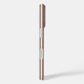 Taupe bruin en witte candy strepen Case-Mate iPhone case (Achterkant / Rechts)