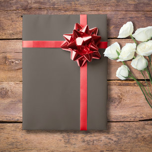 Taupe Bruin Stevige Kleur   Klassiek   Elegant Cadeaupapier