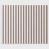 Taupe bruin/wit streeppatroon cadeaupapier (Vlak)