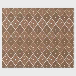 Taupe Bruine Diamant Moderne Scandinavische Cadeaupapier