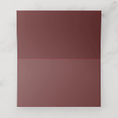 Taupe Burgundy Waterverf Rozen Greenery Wedding Plaatskaartje (Binnenkant ongevouwen)