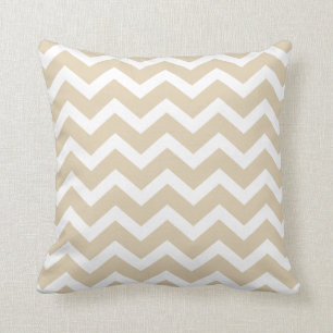 Taupe Chevron Stripe Pillow Kussen