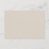 Taupe | Chic Minimal Wedding QR-code Informatiekaartje (Achterkant)