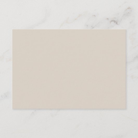 Taupe | Chic Minimal Wedding QR-code Informatiekaartje (Achterkant)