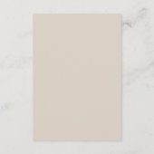 Taupe | Chic Minimalistische Wedding Details Picto Informatiekaartje (Achterkant)