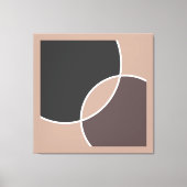 Taupe Circles Canvas Afdruk (Voorkant)