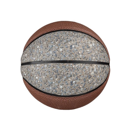Taupe Concrete Cement Blue Aggregate Sidewalk Basketbal (Voorkant)