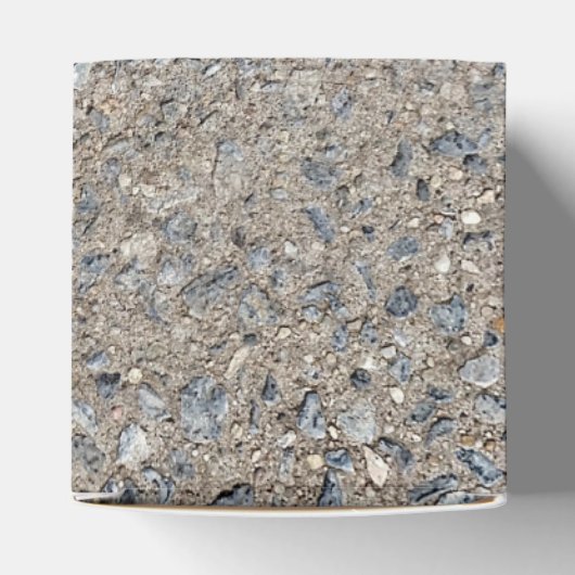 Taupe Concrete Cement Blue Aggregate Sidewalk Bedankdoosjes (Bovenkant)