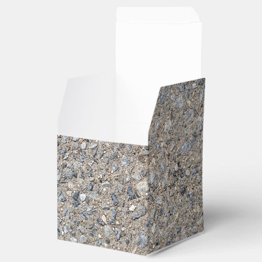 Taupe Concrete Cement Blue Aggregate Sidewalk Bedankdoosjes (Geopend)