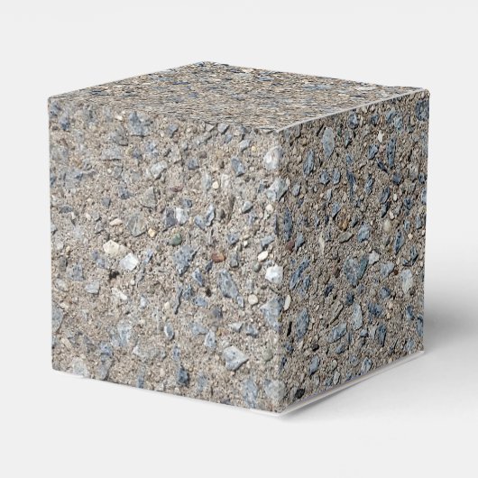 Taupe Concrete Cement Blue Aggregate Sidewalk Bedankdoosjes (Achterkant)