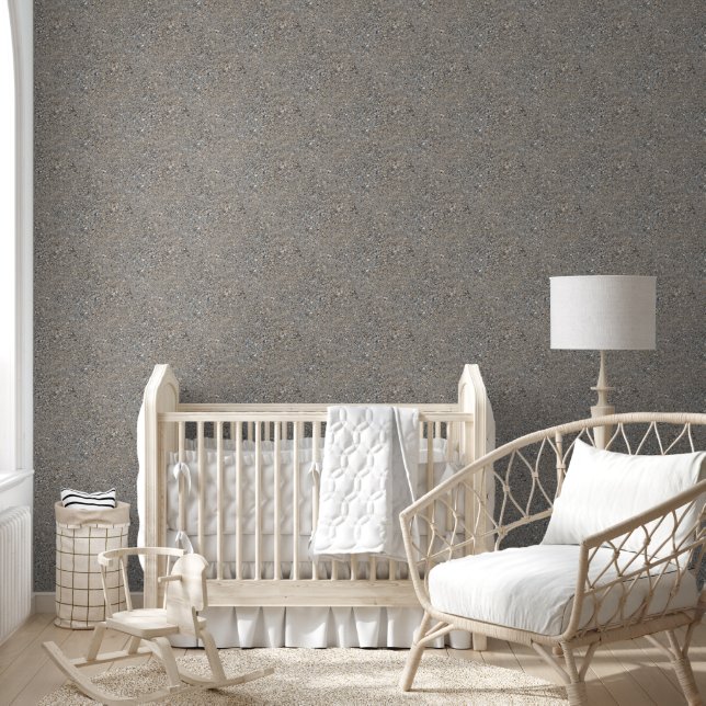 Taupe Concrete Cement Blue Aggregate Sidewalk Behang (Kinderen)