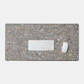 Taupe Concrete Cement Blue Aggregate Sidewalk Bureaumat (Keyboard & Muis)
