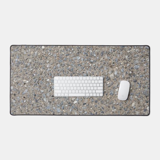 Taupe Concrete Cement Blue Aggregate Sidewalk Bureaumat (Keyboard & Muis)