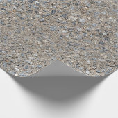 Taupe Concrete Cement Blue Aggregate Sidewalk Cadeaupapier (Hoek)