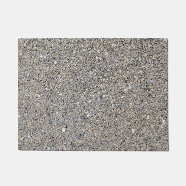 Taupe Concrete Cement Blue Aggregate Sidewalk Deurmat (Voorkant)