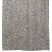 Taupe Concrete Cement Blue Aggregate Sidewalk Douchegordijn (Voorkant)