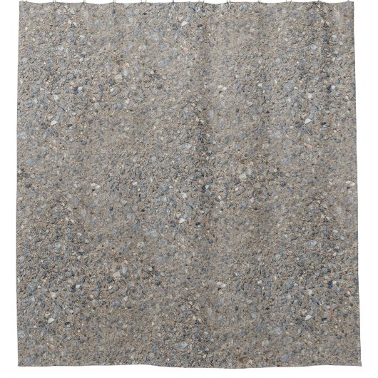 Taupe Concrete Cement Blue Aggregate Sidewalk Douchegordijn (Voorkant)