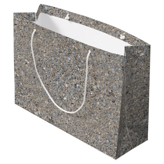 Taupe Concrete Cement Blue Aggregate Sidewalk Groot Cadeauzakje (Achterkant Gekanteld)