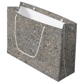 Taupe Concrete Cement Blue Aggregate Sidewalk Groot Cadeauzakje (Voorkant Gekanteld)