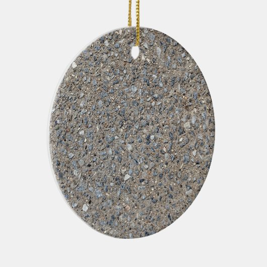Taupe Concrete Cement Blue Aggregate Sidewalk Keramisch Ornament (Rechts)