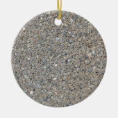 Taupe Concrete Cement Blue Aggregate Sidewalk Keramisch Ornament (Voorkant)