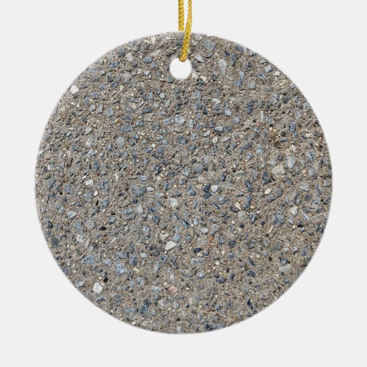Taupe Concrete Cement Blue Aggregate Sidewalk Keramisch Ornament (Voorkant)