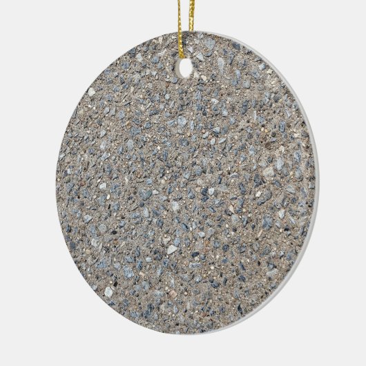 Taupe Concrete Cement Blue Aggregate Sidewalk Keramisch Ornament (Links)