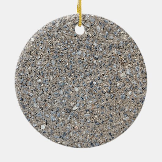 Taupe Concrete Cement Blue Aggregate Sidewalk Keramisch Ornament (Achterkant)