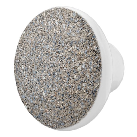 Taupe Concrete Cement Blue Aggregate Sidewalk Keramische Knop (Rechts)