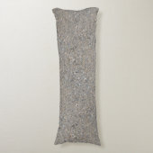 Taupe Concrete Cement Blue Aggregate Sidewalk Lichaamskussen (Voorkant Verticaal)