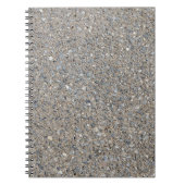 Taupe Concrete Cement Blue Aggregate Sidewalk Notitieboek (Voorkant)