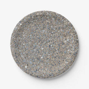 Taupe Concrete Cement Blue Aggregate Sidewalk Papieren Bordje