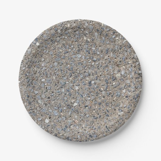 Taupe Concrete Cement Blue Aggregate Sidewalk Papieren Bordje (Voorkant)